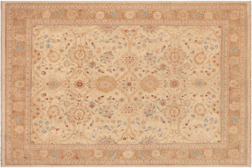 handmade Traditional Kafkaz Chobi Ziegler Beige Lt. Brown Hand Knotted RECTANGLE 100% WOOL area rug 9 x 12